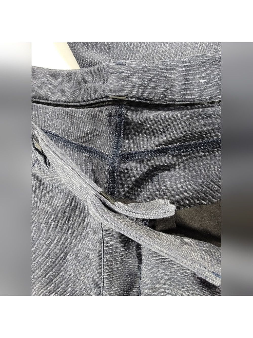 Lululemon Pants Mens 34x31 ABC Pant Slim Tech Canvas Heather Blue Golf Stretch - Picture 2 of 13